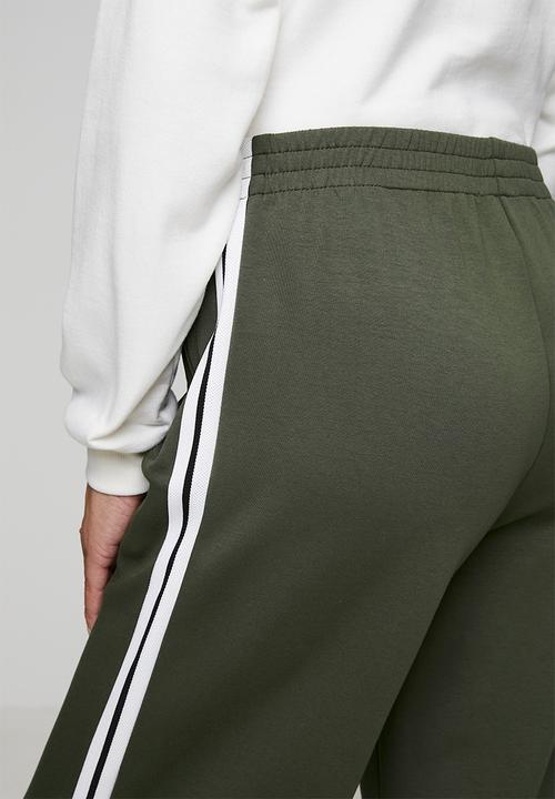 Stella Morgan - High Waist Elasticated Wide Leg Fleece Pant With Side Tape - Khaki