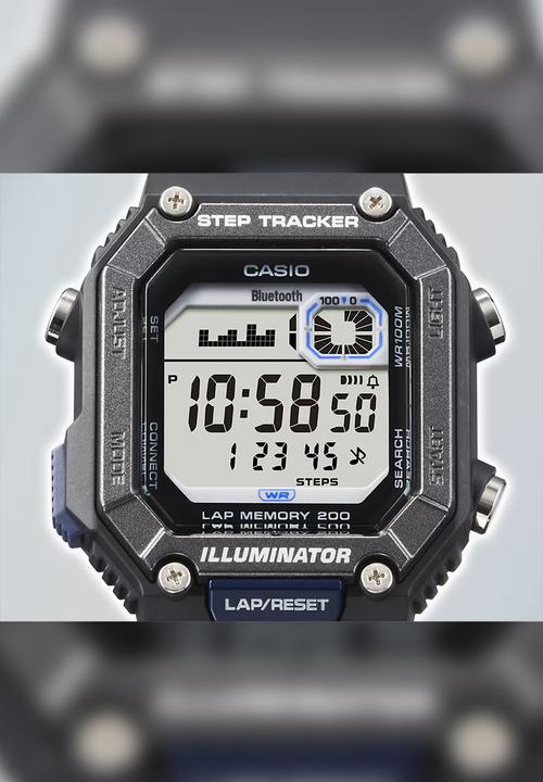 Casio - Digital World Time Bluetooth - Black