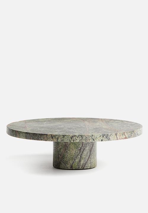 Marble cake stand - green