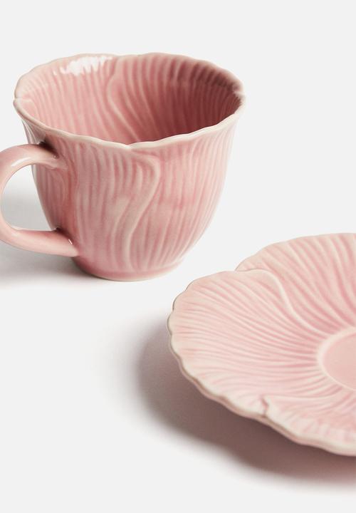 H&M - Espresso cup and saucer - pink