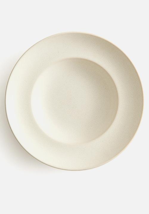 H&M - Reactive-glaze soup plate - light beige 