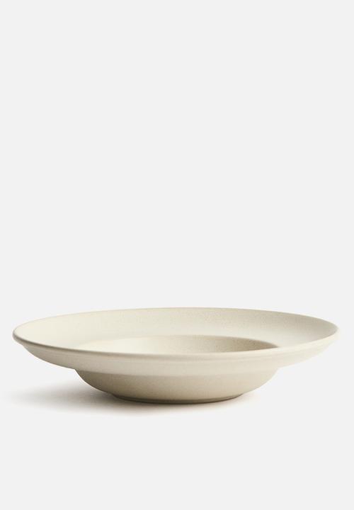 Reactive-glaze soup plate - light beige 