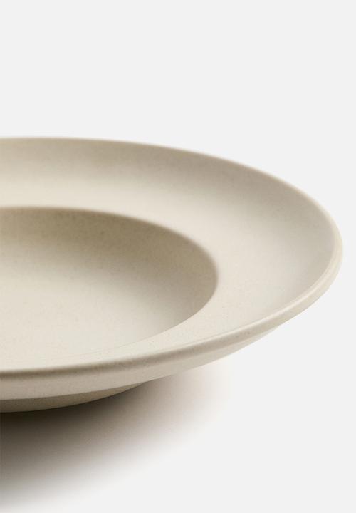 H&M - Reactive-glaze soup plate - light beige 
