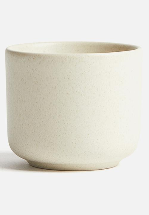 Reactive-glaze stoneware mug - light beige