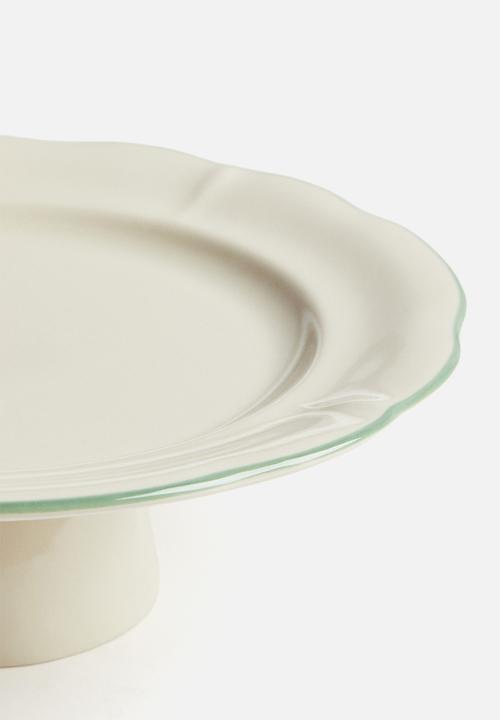 H&M - Stoneware cake stand - beige,multi