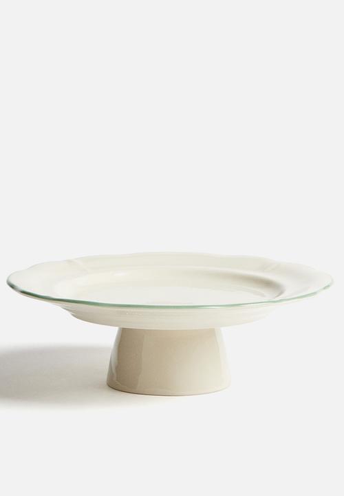 H&M - Stoneware cake stand - beige,multi