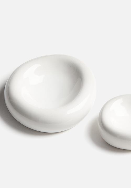 H&M - Small asymmetric stoneware bowl - white