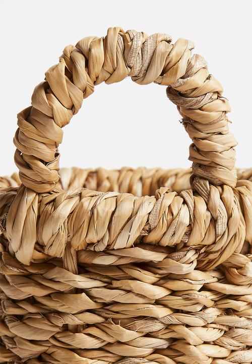H&M - Small seagrass wall storage basket - beige