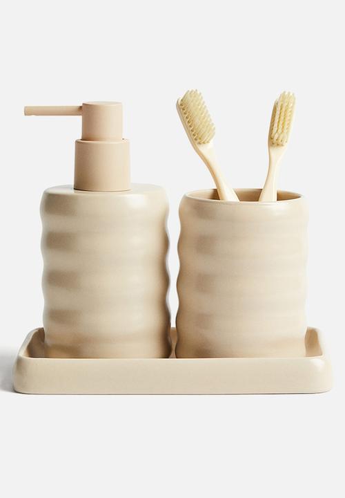 H&M - Stoneware soap dispenser - light beige