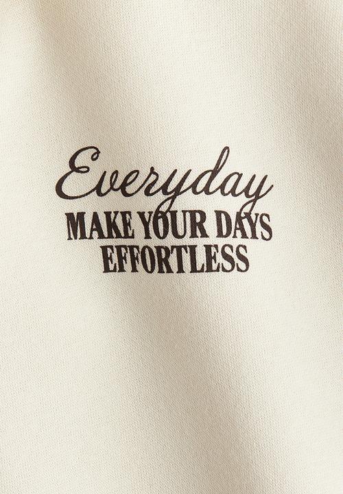 H&M - Hoodie - cream everyday