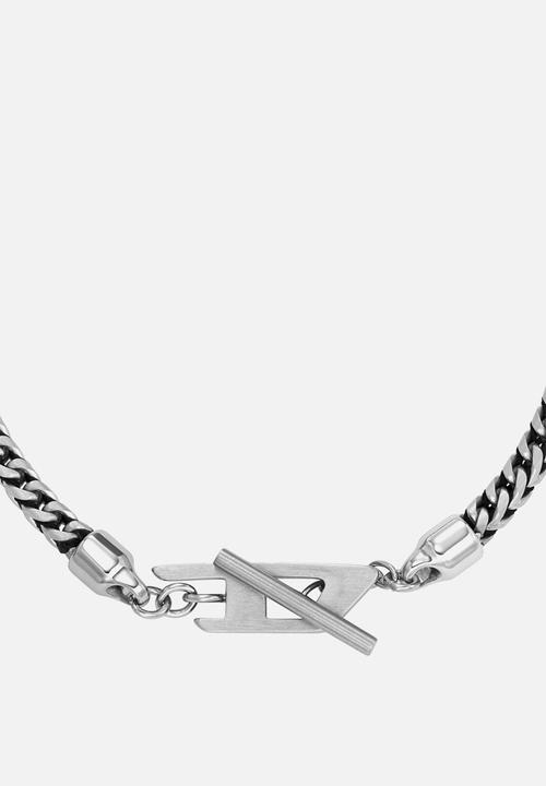 Diesel  - Stainless Steel Woven Chain Bracelet  DX1540040 - Black