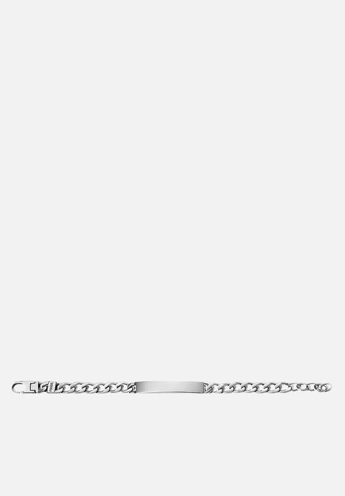Fossil - Drew Stainless Steel ID Bracelet  JF04164040 - Silver