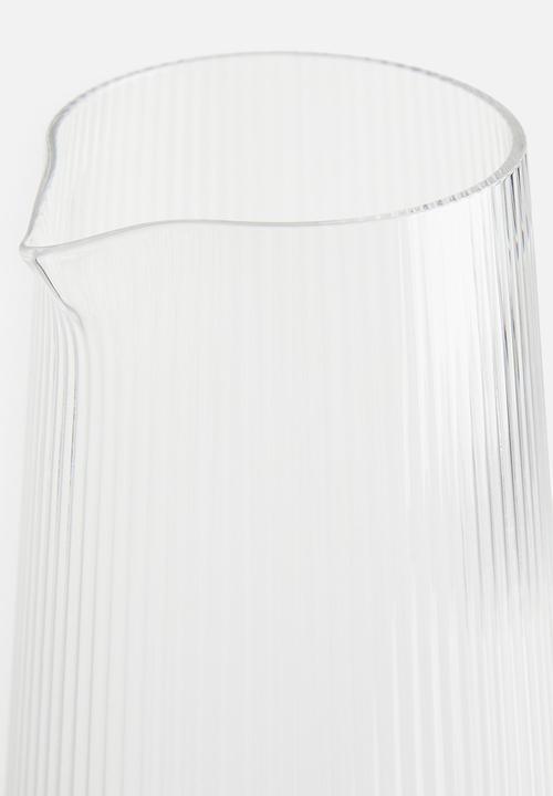H&M - Fluted glass carafe - transparent