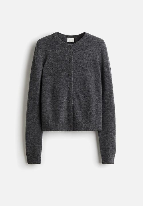 H&M - Knitted cardigan - dark grey marl 