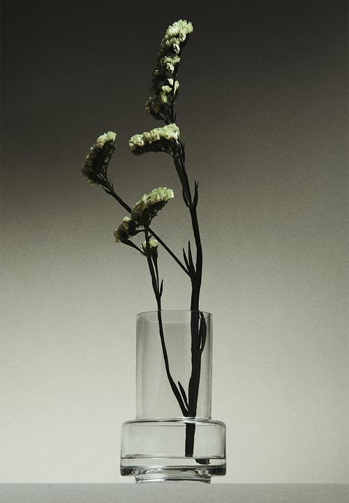 Tiered glass vase - transparent