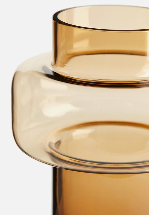 H&M - Extra-small tiered glass vase - amber-coloured