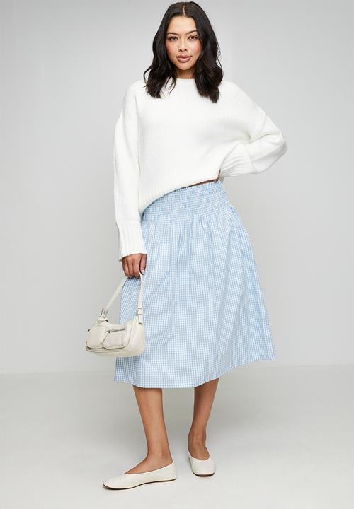Levi’s® - Everdeen midi skirt - shelly check glacier lake cloud dancer