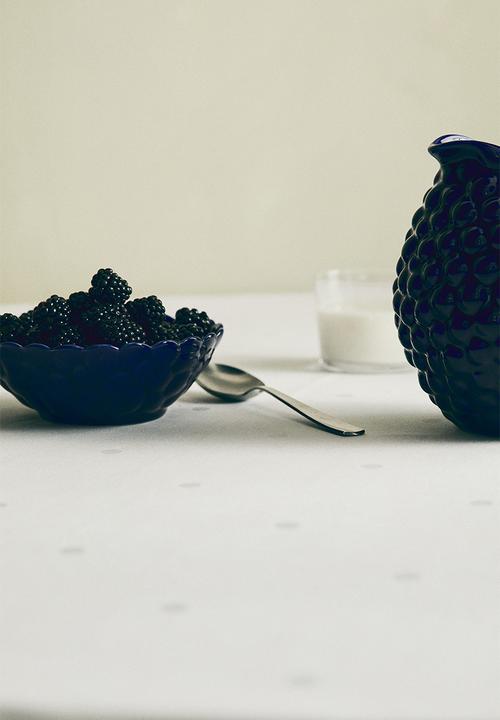 H&M - Small figurative stoneware serving bowl -  dark blue/grape