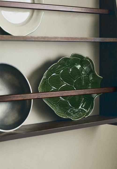 H&M - Large figurative stoneware serving bowl - green/artichoke 