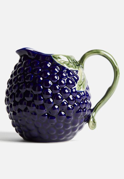 Figurative stoneware jug - blue