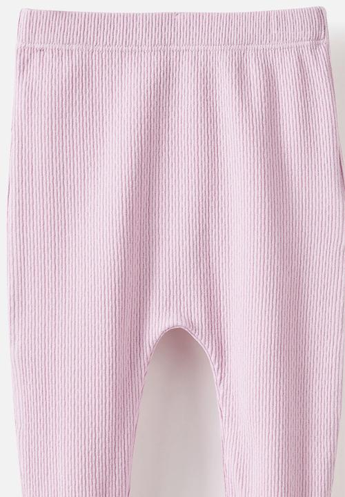 Cotton On - Organic Pointelle Legging - Thistle