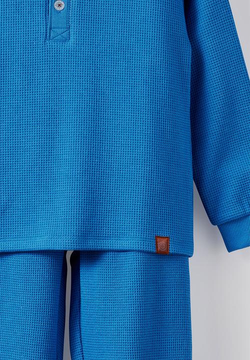 Cotton On - Sully Long Sleeve Pyjama Set - Harbour Blue