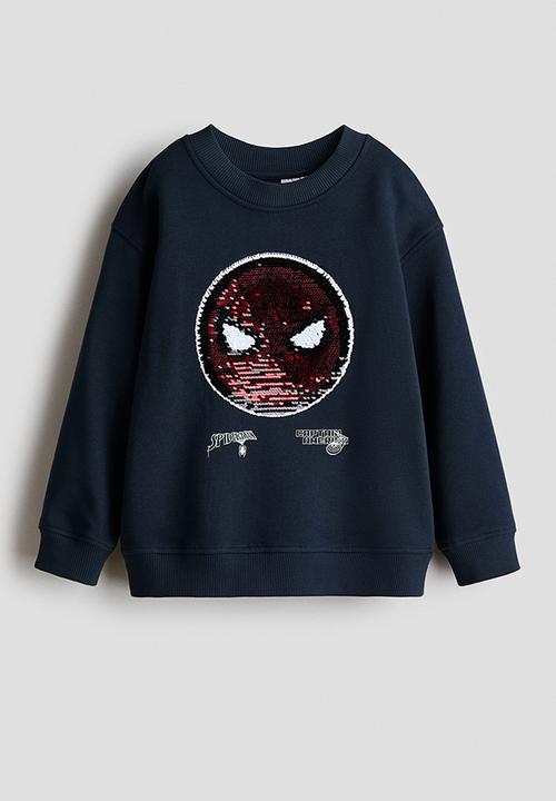 H&M - Oversized printed sweatshirt - navy blue/marvel comics