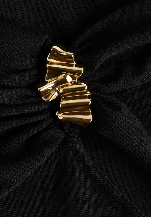 H&M - One-shoulder top - black