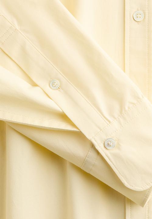 H&M - Cotton poplin shirt - light yellow
