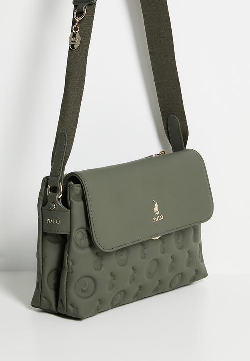 POLO - Luna flapover sling bag - olive
