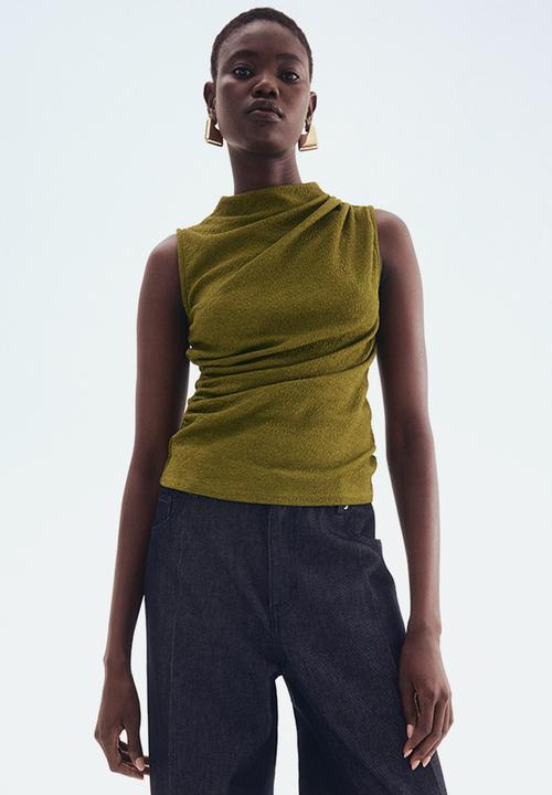 トップス SALSATION Y16Asymmetric Draped Tank Draped top - green - 1300277003