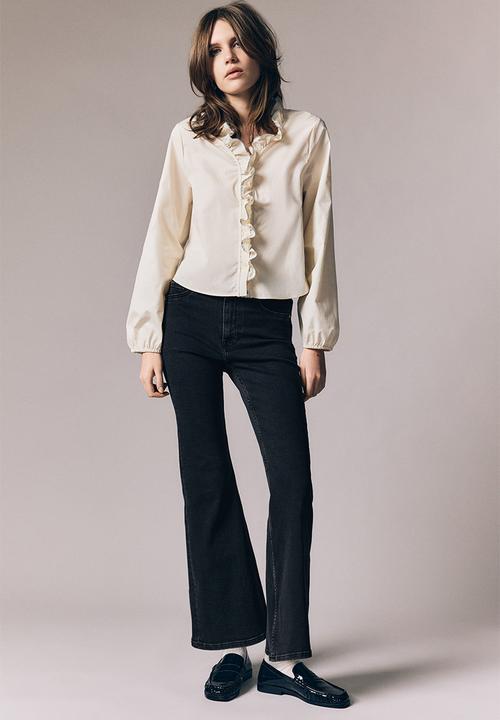 H&M - Flared high jeans - black & washed out