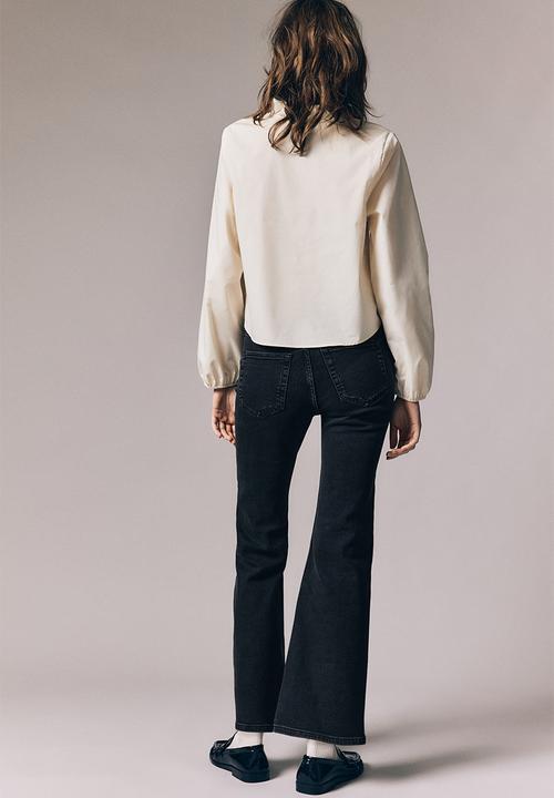 H&M - Flared high jeans - black & washed out