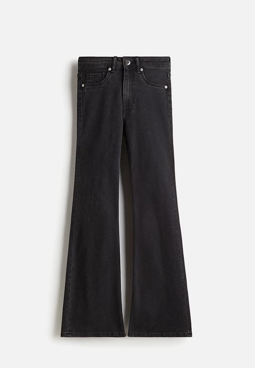 H&M - Flared high jeans - black & washed out