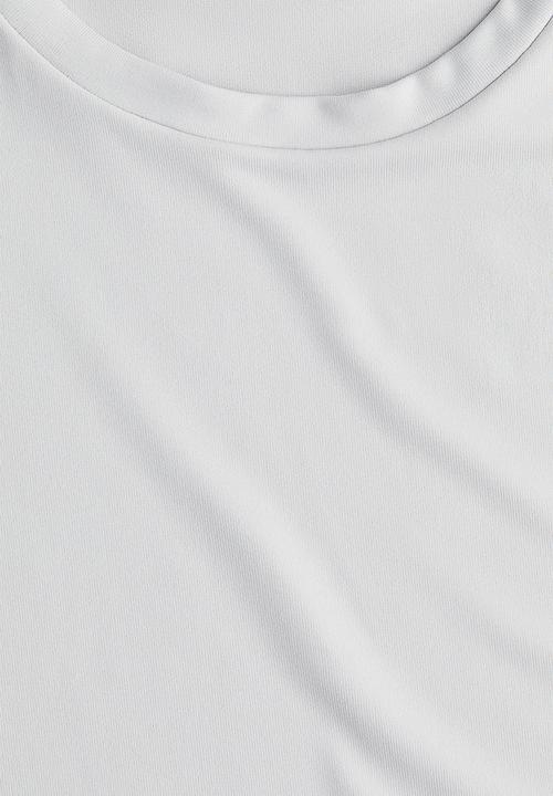 H&M - Fitted microfibre t-shirt - light grey