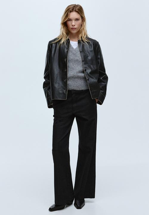 H&M - Flared high jeans - black