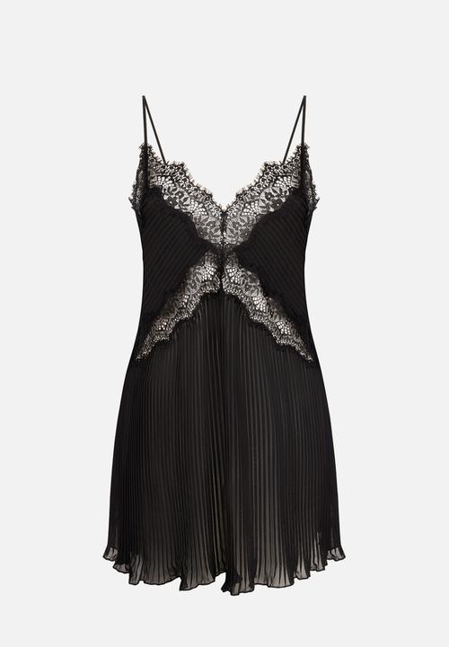 Hunkemoller - Slip dress plisse zaphira - caviar