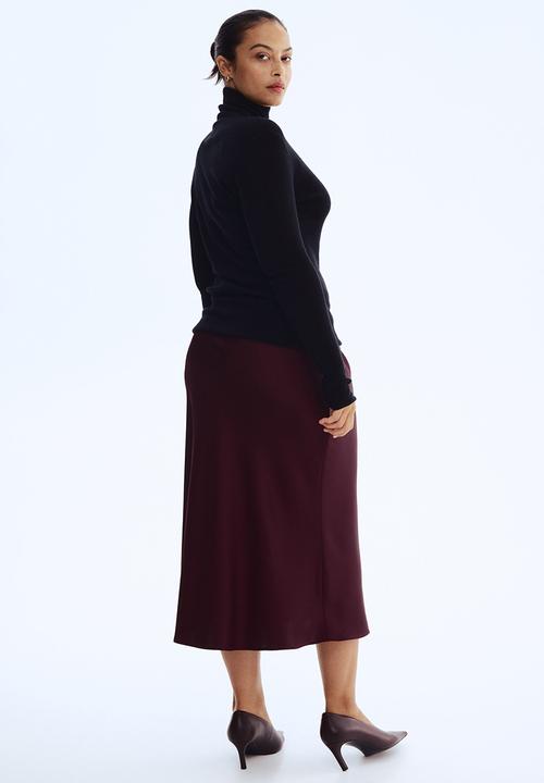 H&M - Midi skirt - burgundy