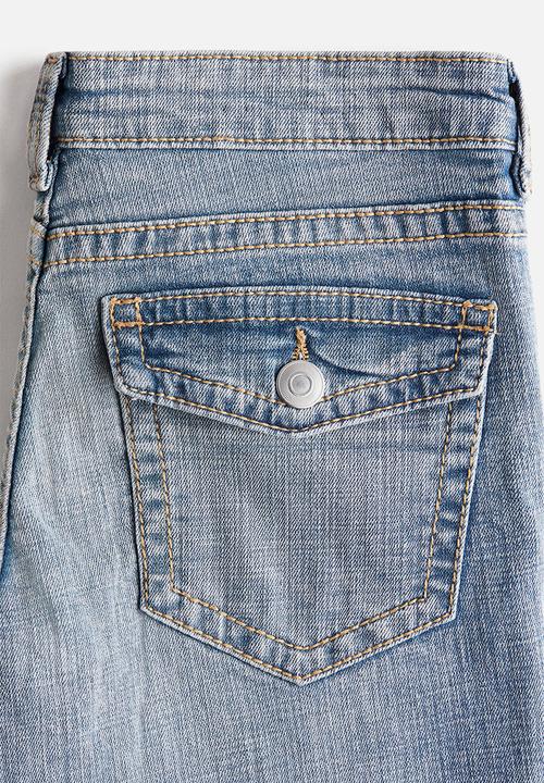 H&M - Flared low jeans - washed denim blue