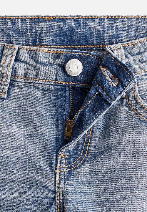 H&M - Flared low jeans - washed denim blue