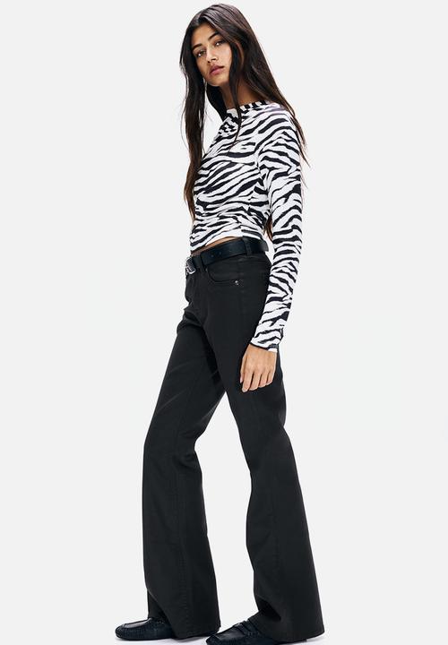 H&M - Flared low jeans - black