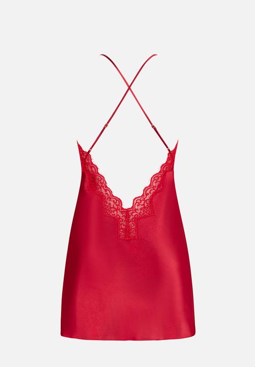 Hunkemoller - Slip dress satin mya - chili pepper