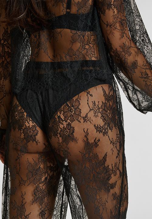 Hunkemoller - Pant lace cecilia - caviar