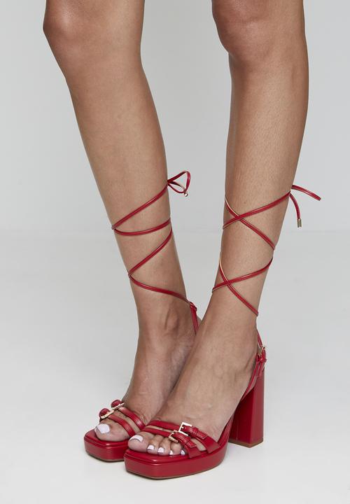 Nine West - Benalde Ankle Strap Heel - Red