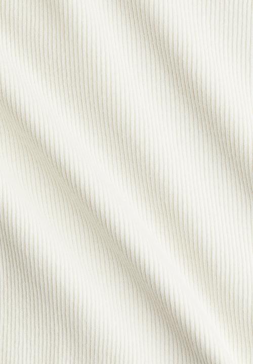 H&M - Ribbed cotton top - white