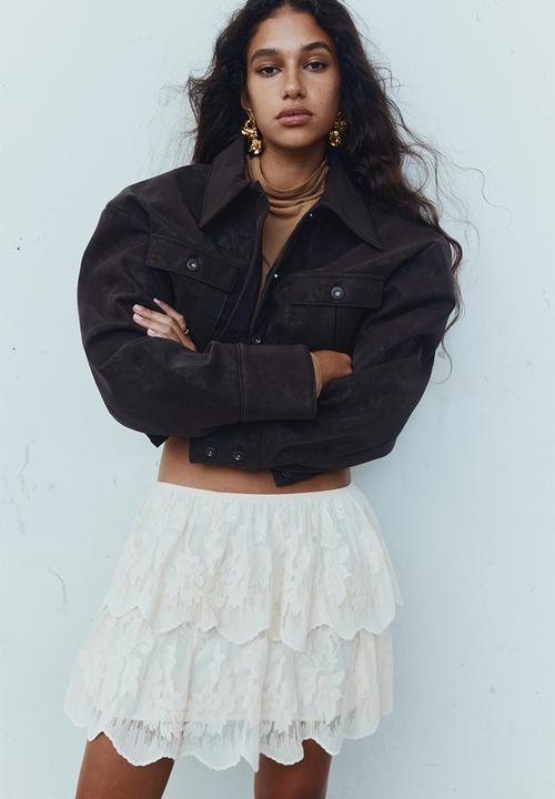 H&M - Coated bomber jacket - dark brown