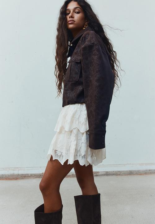 H&M - Coated bomber jacket - dark brown