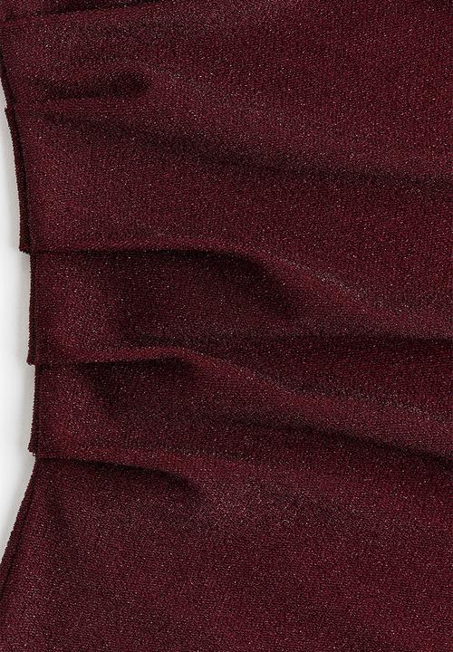 H&M - Draped dress - burgundy