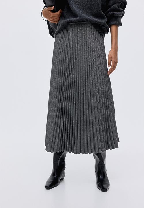 H&M - Pleated skirt - dark grey