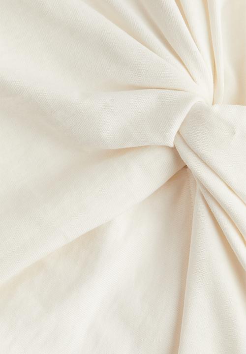 H&M - Twist-detail t-shirt - white